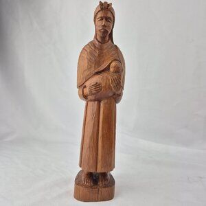 Folk Art Wood Figure Mother with Child